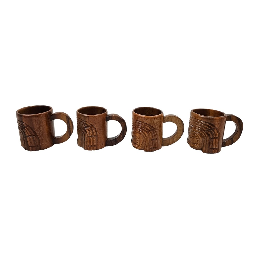 Hawaiian Tiki Mug Coffee Cups Leilani Polynesian Boho Mid-Century Modern Vtg